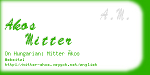akos mitter business card